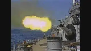 Big Guns Firing USS Iowa