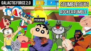 Shinchan Doreaman Nobitta Vs Tea Packman In Stumble Guys Rocket Rumble Galacticforce2.0 GREEN GAMING