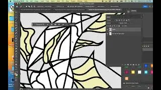 Stained Glass 4:  Import to Photoshop, Magic Wand Selections, and Fills