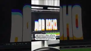 Создайте этот эффект RGB-эха в After Effects!
