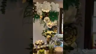 Cale Table Paper Flower Backdrop DIY
