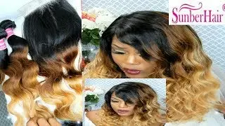 AMAZON/ BRAZILIAN OMBRE BODY WAVE HAIR/UNBOXING- REVIEW/ FEATURING SUNBER HAIR #virginhair