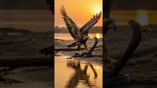 Eagle Vs SnakeThe War#birds #nature #ai #aiart #snake