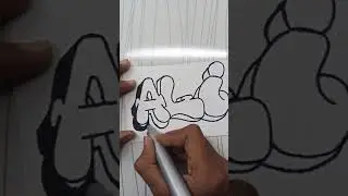 Draw 3D Name Ali ||Easy Tutorial || #shorts #drawing #3dname