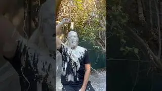 Guy gets slimed by a bucket of pie cream. #gunge #pieintheface #gunged #pied