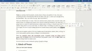 الدرس الأول في مادة grammar سنة أولى تخصص إنجليزية تقنية (kinds of nouns).