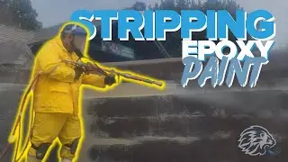 Stripping Epoxy Paint with UHP 40,000 psi water blasting
