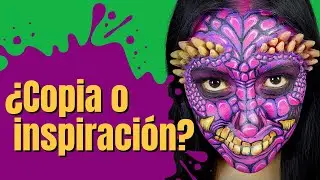 Maquillaje copia o inspiraci&oacute;n? Pintacaritas Drag&oacute;n con Prost&eacute;ticos.