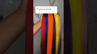 DIY SUNSET CUSTOM COLOR BRAIDING HAIR BLEND #diy #hair #colorfulbraids #shorts #shortvideo #sunset