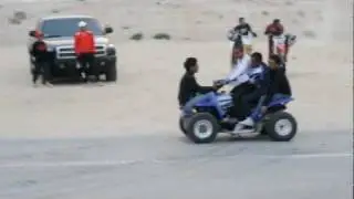 Weekend Wheelies in the Bahrain Desert #2 &mdash; 4-rider ATV Craziness!
