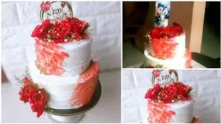 #PhotoPullingCake#TwoTierCake#3kg  3kg  Mango Two Tier Cake, with Photo Pulling