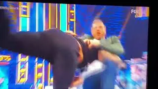 Unbelievable Roman Reigns spear on Edge at WWE SmackDown