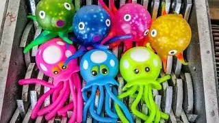 SQUISHY OCTOPUS FAMILY SHREDDED!  EXPERIMENT