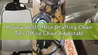Review BestOffice Drafting Chair Tall Office Chair Adjustable Height with Lumbar Support Flip Up Arm