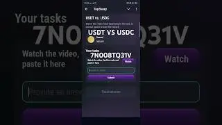Tapswap Code | Usdt vs Usdc | today | #tapswap