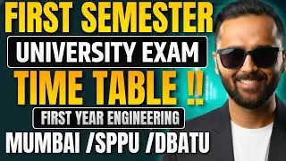 First Semester University Exam Timetable|First Year Engineering|Pradeep Giri Sir