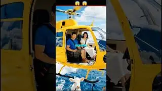 Brave Baby Cow 🐮 Risked Its Life to Save the Couple 👩&zwj;❤️&zwj;👨 from Helicopter Explosion #shorts