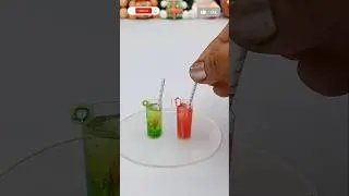 Миниатюрные стаканы для сока 🍹 | Милая идея для миниатюрных поделок | Простые идеи для украшения ...