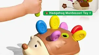 🦔 Hedgehog Montessori Toy | Fine Motor Skills, Counting & Sensory Learning for Toddlers