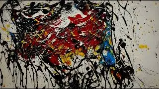 Jackson Pollock Style | AI Art | No Music | Screensaver For TV