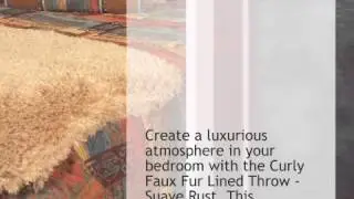Curly Faux Fur Lined Throw - Suave Rust - lonestarwesterndecor.com