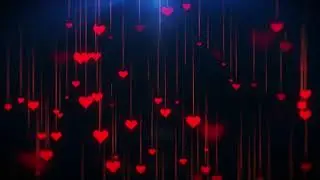 Valentines Day Background Seamlessly Looped | Heart Shapes Particles Background