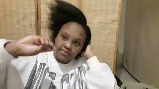 Greasing my hair since my sculp was so dry 