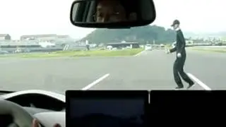 Nissan Autonomous Emergency Steering System in action