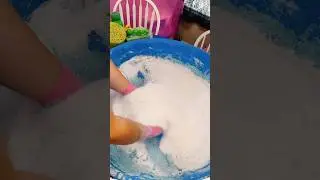 laundry powder mountain #asmr #fypシ゚viral #fyp #laundry #soap #cleaning