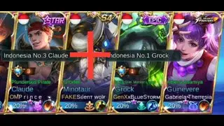 Top Global Claude + Top Global Grock  !! Top Global 1 Claude by P r i n c e!  - Mobile Legend