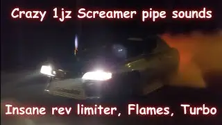 1JZ-GTE VVTi Screamer pipe | Rev limiter | Launch control | JZX90 Raw clips of drifting | Burnouts