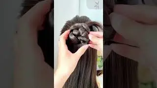 Elegant Half Up Braided Bun Hairstyle | Easy Party & Wedding | #Hairstyle#BraidedBun#HalfUpHairstyle