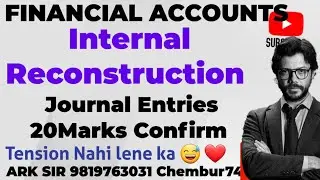 Internal Reconstruction| journal entries  |Capital Reduction |Tybcom sem5|tybaf sem5|Ark sir 