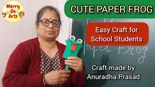 Cute Paper Frog #anuradhaprasad #diy #papercrafts #crafttutorial #origami #youtubevideo 