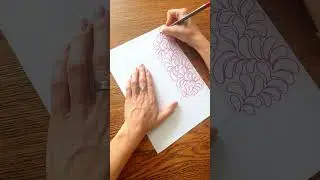 Тренируемся рисовать стежку #quilting