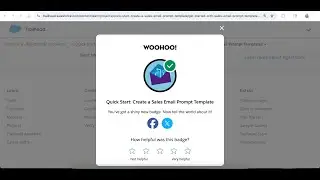 Quick Start: Create a Sales Email Prompt Template.