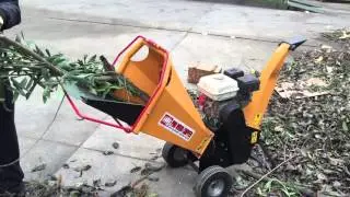 6.5hp 100mm chipping capacity wood chipper shredder