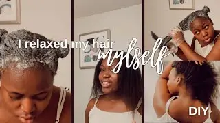 Here is how I saved money💰| I relaxed my hair for the first time at home| DIY💇&zwj;♀️