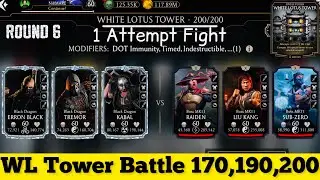 White Lotus Tower Bosses 200 & 170 , 190 Fight + Rewards | MK Mobile