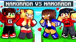 Minha NAMORADA vs NAMORADA do P3DRU no Minecraft