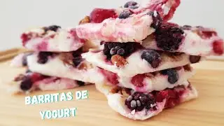 Barritas de yogurt griego, snack saludable y delicioso. #saludable #snack