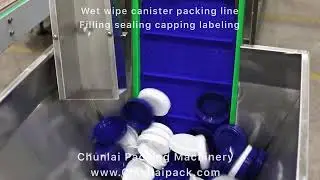KIS-1800 rotary type wet wipe canister filling line-ChunLai