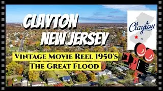 Clayton, New Jersey. The Great Flood. Rare Film. {Late 1950's} {4K Color 30 fps}}