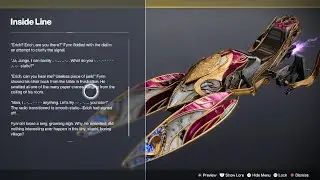 Inside Line Lore Morse Code | Message From Asher Mir (Destiny 2: Lightfall | Exotic Sparrow)