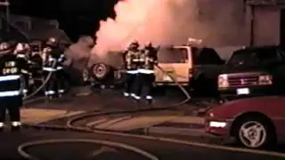 Lindenhurst Fire Department, multiple auto fire, December 2000