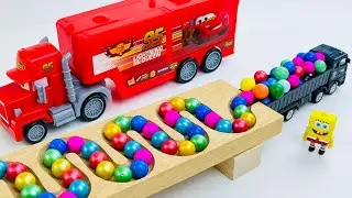 Marble Run Race ☆ HABA Slope & Retro Truck, Garbage Truck Long Version 2