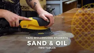 TAFE Wollongong students Sand and Oil 2 Tables