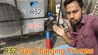 Split AC R 32 Gas Charging Process || R 32 Refrigerant gas Pressure In Hindi || 