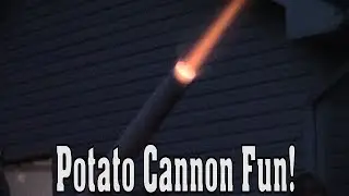 Potato Cannon at Night! | Summer Fun!