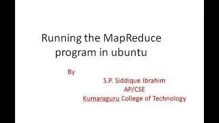 How to run simple wordcount program in hadoop mapreduce